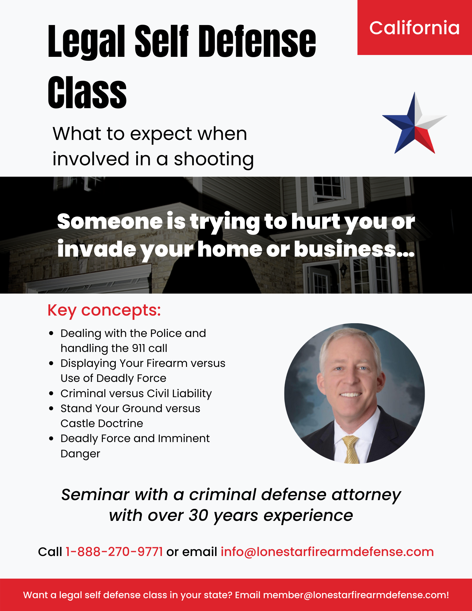 Legal firearm self defense class